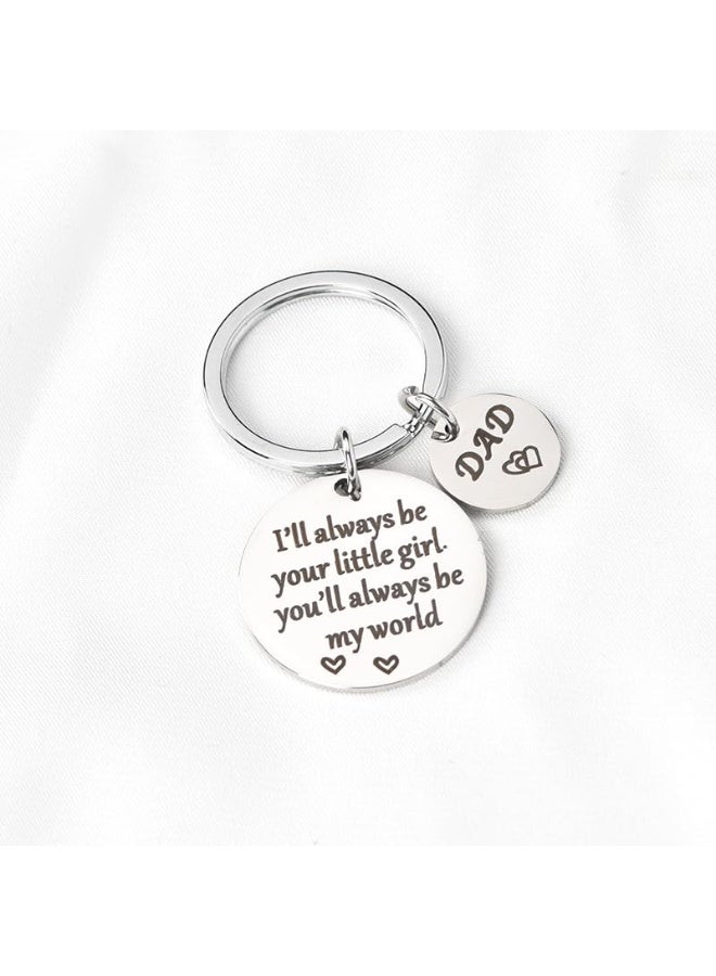 Dad Father's day gift keychain for dad daddy birthday gifts from daughter Best Dad Ever Keychain Engraved Gift for Dad Father Christmas presents - Image 4